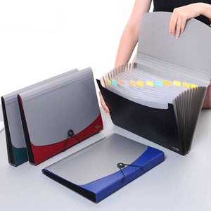 New Arrival 12 Layer A4 Multilayer Desk File Folder Expanding Bag Document Paper Storage Organizer Case School Office Stationery