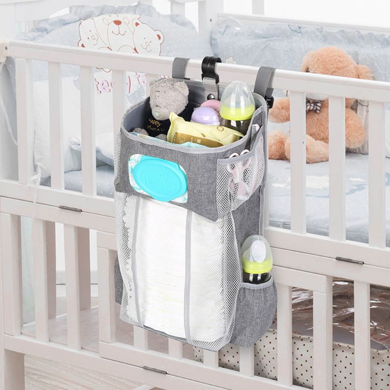 Diaper Stacker Hanging Diaper Storage Bags Nursery Organizer for Changing Table Crib or Wall Baby Shower Gifts