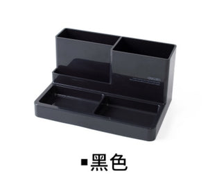 2018Plastic High-grade multifunctional Desk Stationery Organizer Storage Box Pen Pencil Box Jewelry Makeup Holder Case Organizer