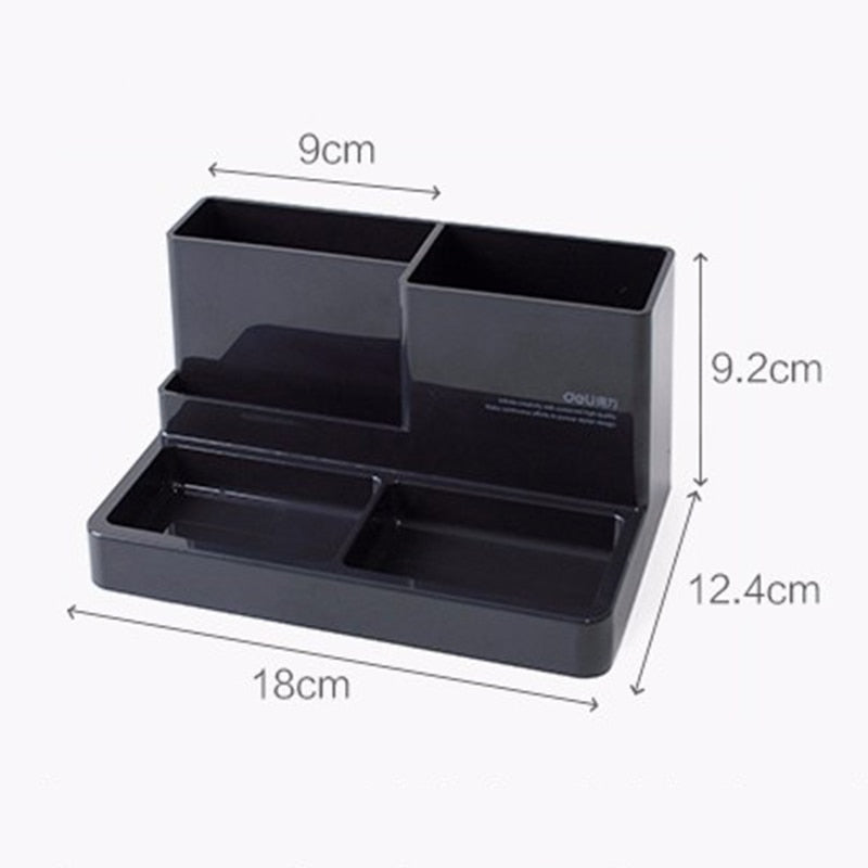 2018Plastic High-grade multifunctional Desk Stationery Organizer Storage Box Pen Pencil Box Jewelry Makeup Holder Case Organizer