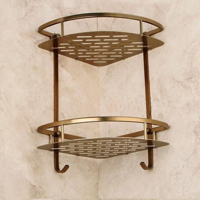 Bath Corner Shelf Antique Bronze Bathroom Shower Shelf Shampoo Holder Shelves  Storage Shelf Rack Bathroom Basket Holder EF2301