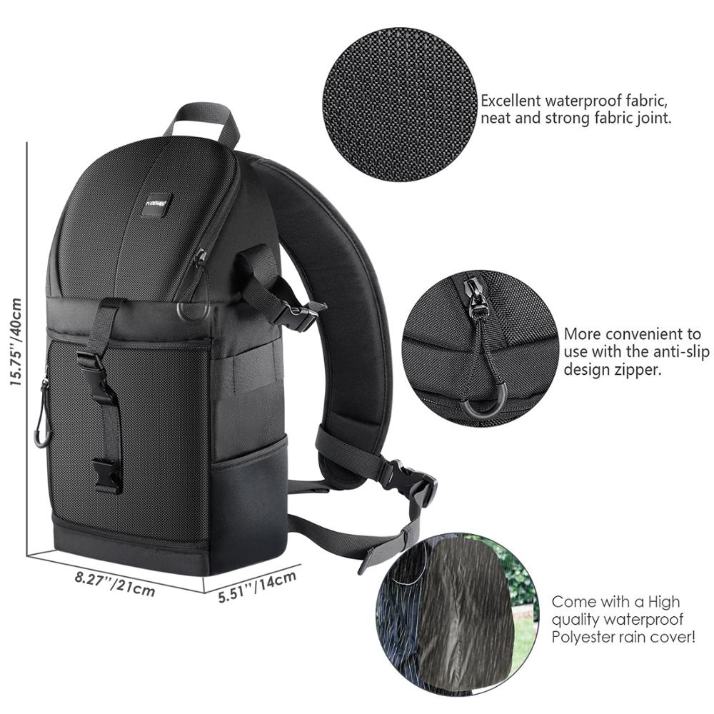 Neewer Professional Sling Camera Storage Bag Durable Waterproof and Tear Proof Black Carrying Backpack Case for DSLR Camera