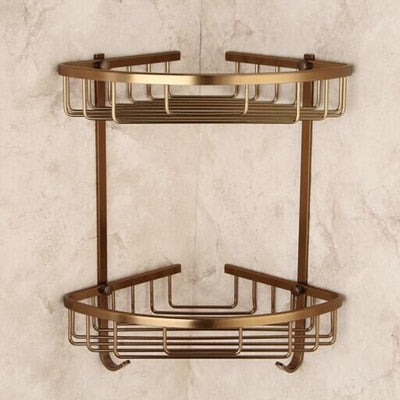 Bath Corner Shelf Antique Bronze Bathroom Shower Shelf Shampoo Holder Shelves  Storage Shelf Rack Bathroom Basket Holder EF2301